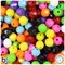 BeadTin Opaque Mix 8mm Faceted Round Plastic Craft Beads (450pcs)